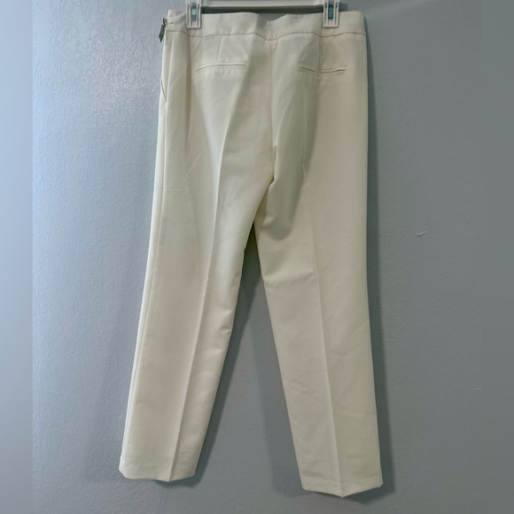 Zac & Rachel Pull-On Ankle Pants Women's 8P White Mid-Rise Comfort Dress Pants - Picture 4 of 4